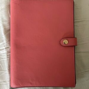 Coach Pink Leather Notebook